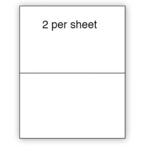 A4 Matt White Teslin BS5609, 210x148.5mm, 2 per sheet, edge trim - Polyolefin (250 Sheets)