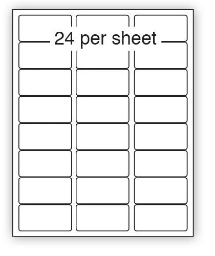 A4 Label White Removable 64x34mm 24 per sheet (100 Sheets)