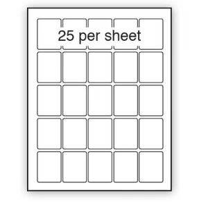 A4 Label White Removable 37x51mm 25 per sheet (200 or 500 Sheets)