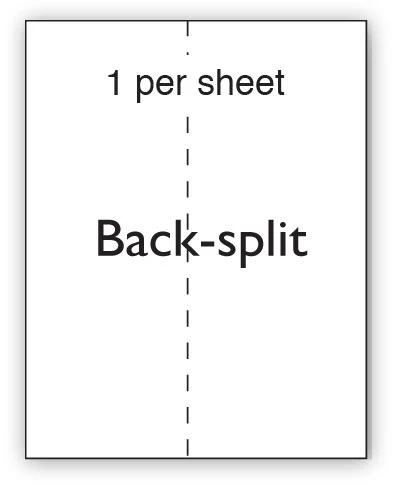 A4 Label Semi-Gloss 210x297mm Vertical Backsplit (200 Sheets)