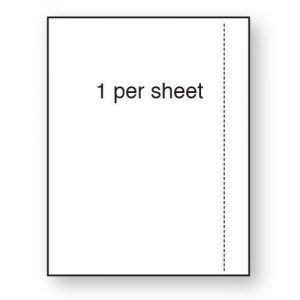 A4 Label Matt White Polyester - Lasertuf, 210x297mm Single Backsplit