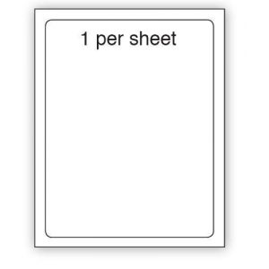 A4 Label Matt White Polyester BS5609 - Lasertuf, 199.6x289.1mm 1 per sheet