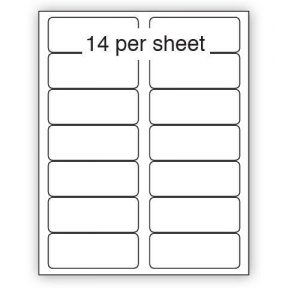 A4 Label Matt White Polyester BS5609 - Lasertuf, 99x38.1mm 14 per sheet