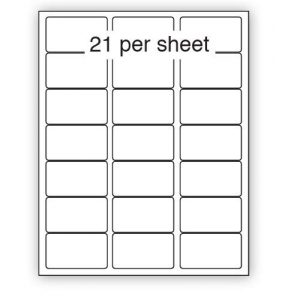 A4 Label Inkjet Clear Polyester 64x38.1mm 21 per sheet (100 Sheets)