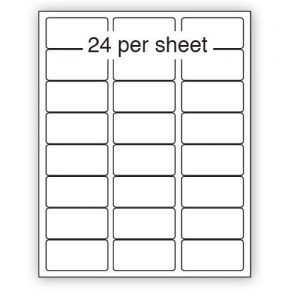 A4 Paper Translucent Clear Labels 64x34mm 24 per sheet (L7159) (100 Sheets)