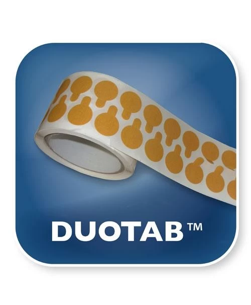 Double Sided Adhesive Tabs - Duotab, Part Removable 22mm Dia Circle