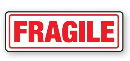 VL148FR - Parcel Label "FRAGILE" 148x50mm (500 labels/roll)