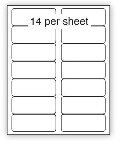 A4 Label White Permanent 99x38.1mm 14 per sheet (100 or 500 Sheets)