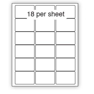 A4 Label White Permanent 64x47mm 18 per sheet (100 or 500 Sheets)