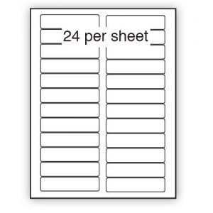 A4 Label White Permanent 72x21.5mm Minidata (L7665) 24/sheet (100 Sheets)