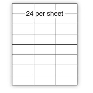 A4 Label White Permanent 70x37mm 24 per sheet (100 or 500 Sheets)