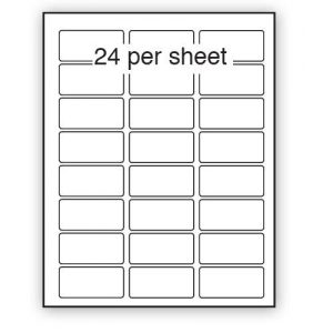 A4 Label White Permanent 62x33mm 24 per sheet (200 or 500 Sheets)