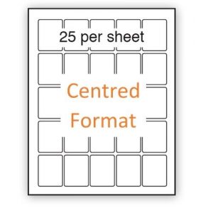 A4 Label White Permanent 37x51mm 25/sheet - Centred Format (200 or 500 Sheets)