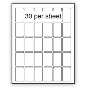 A4 Label White Permanent 30x54mm 30 per sheet (200 or 500 Sheets)