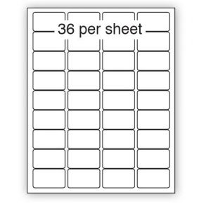 A4 Label White Permanent 49x30mm 36 per sheet (100 or 500 Sheets per box)