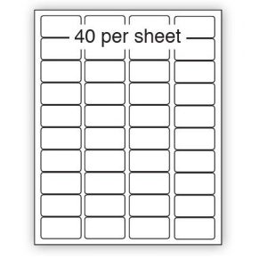 A4 Label White Permanent 45.7x25.4mm 40 per sheet (100 or 500 Sheets)