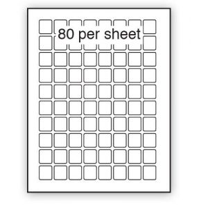 A4 Label White Permanent 20x25mm SD Card Size Label 80/Sheet (100, 200 or 500 Sheets)