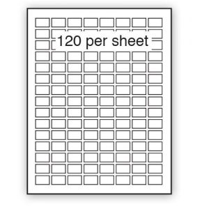 A4 Label White Permanent 22x16mm 120 per sheet (200 or 500 Sheets)