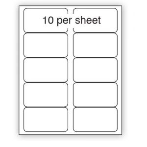 A4 Label White Removable 99x57mm 10 per sheet (100 Sheets)