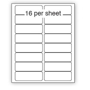 A4 Matt White Teslin BS5609, 99x34mm, 16 per sheet - Polyolefin (250 Sheets)