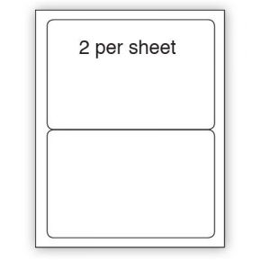 A4 Matt White Teslin BS5609, 200x144mm, 2 per sheet - Polyolefin (250 Sheets)