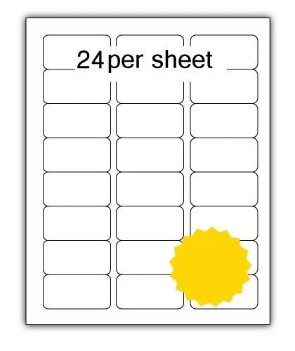 A4 Coloured Labels 64x34mm 24 per sheet (100 Sheets) - Image 5