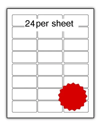 A4 Coloured Labels 62x33mm 24 per sheet (200 Sheets) - Image 2