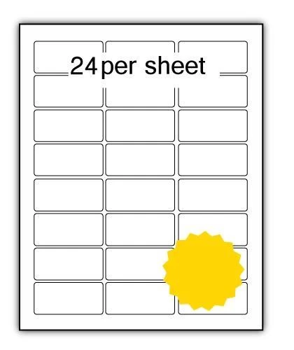 A4 Coloured Labels 62x33mm 24 per sheet (200 Sheets) - Image 4