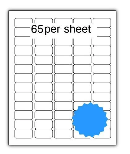A4 Coloured Labels 38x21.2mm 65 per sheet (100 Sheets) - Image 3
