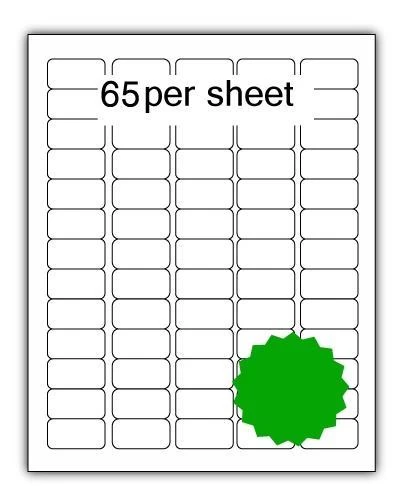 A4 Coloured Labels 38x21.2mm 65 per sheet (100 Sheets) - Image 5