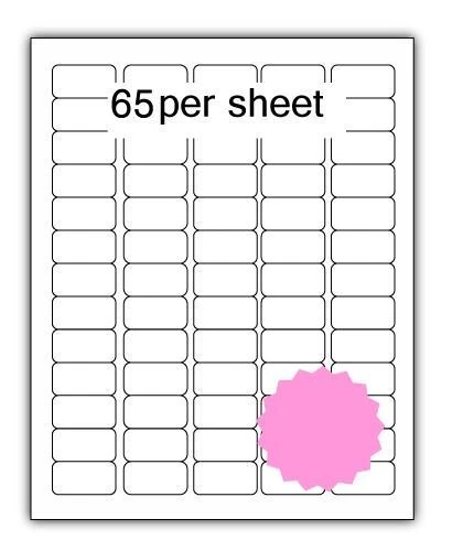 A4 Coloured Labels 38x21.2mm 65 per sheet (100 Sheets) - Image 6