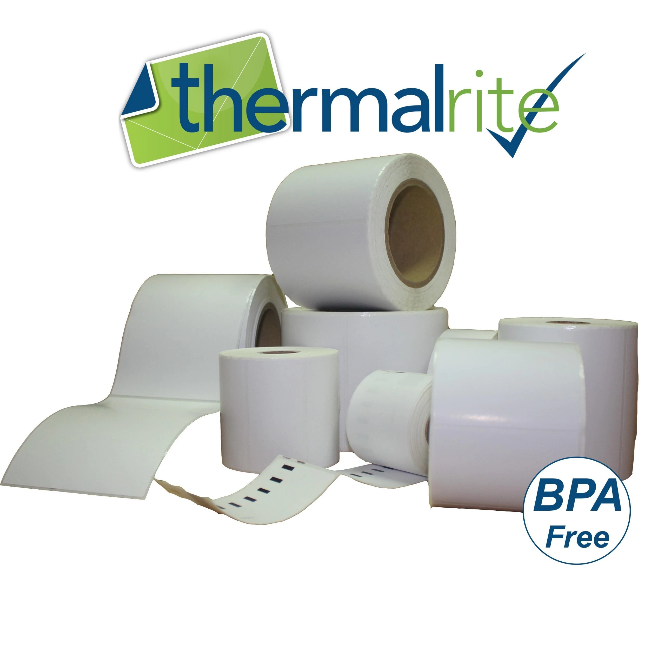 Direct Thermal Roll Label Top Coated - Thermalrite, PEL, 76x76mm - 5 Rolls/pk (£/pk) - Image 2